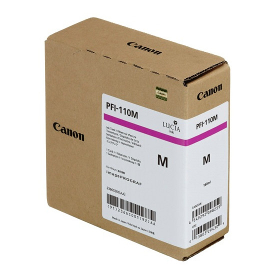 Canon PFI-110M cartouche d'encre magenta (d'origine) 2366C001 010160 - 1