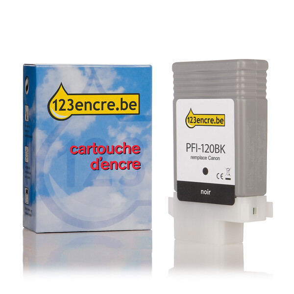 Canon PFI-120BK cartouche d'encre (marque 123encre) - noir 2885C001AAC 018427 - 1