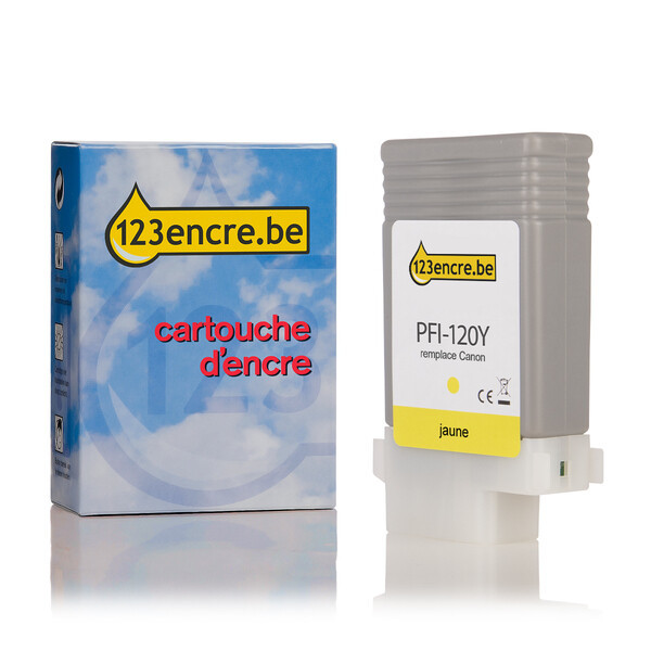 Canon PFI-120Y cartouche d'encre (marque 123encre) - jaune 2888C001AAC 018433 - 1