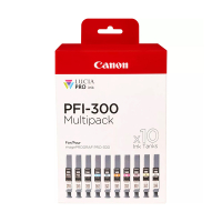 Canon PFI-300 multipack MBK/PBK/C/M/Y/PC/PM/R/GY/CO (d'origine) 4192C008 018590