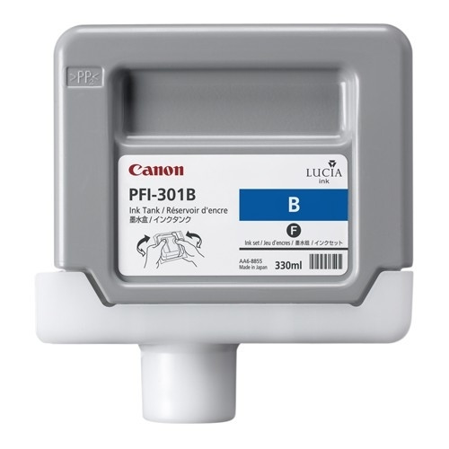 Canon PFI-301B cartouche d'encre (d'origine) - bleu 1494B001 018298 - 1