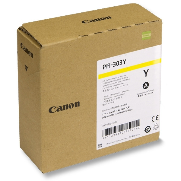 Canon PFI-303Y cartouche d'encre jaune (d'origine) 2961B001 018380 - 1