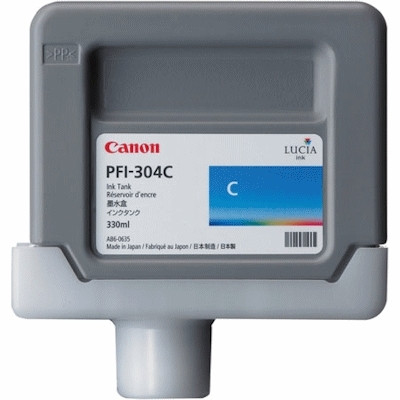 Canon PFI-304C cartouche d'encre cyan (d'origine) 3850B005 018628 - 1