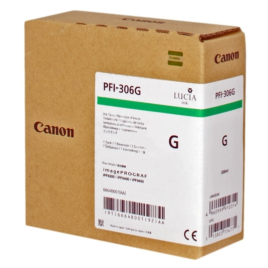 Canon PFI-306G cartouche d'encre verte (d'origine) 6664B001 018870 - 1