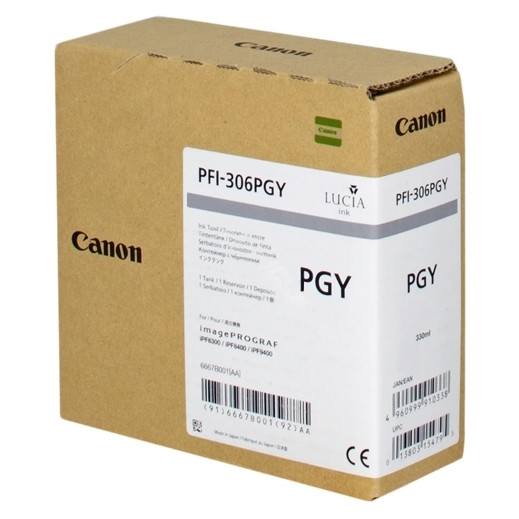 Canon PFI-306PGY cartouche d'encre grise photo (d'origine) 6667B001 018866 - 1