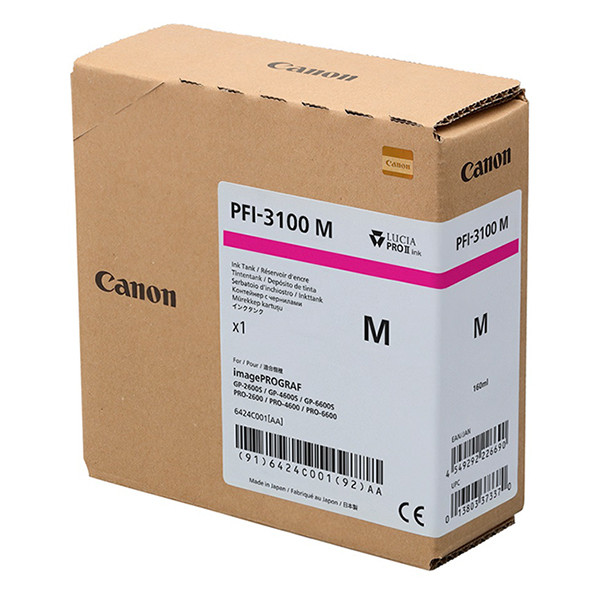 Canon PFI-3100M cartouche d'encre (d'origine) - magenta 6424C001 010540 - 1