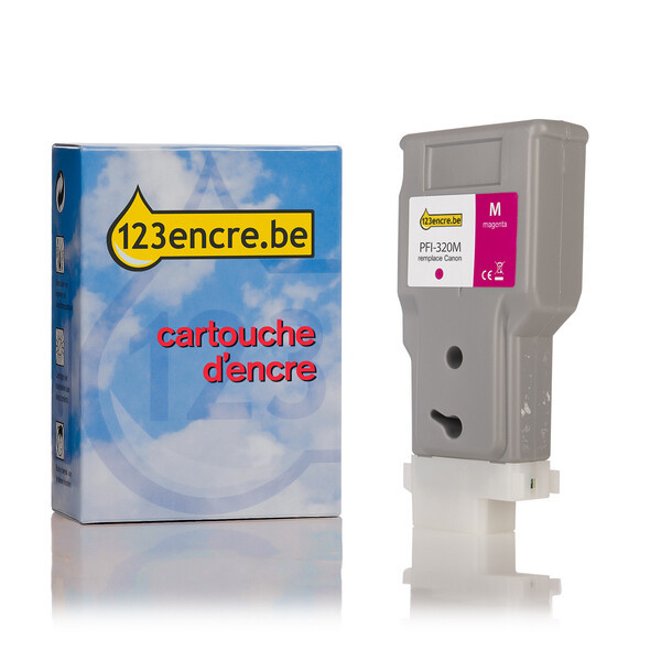 Canon PFI-320M cartouche d'encre haute capacité (marque 123encre) - magenta 2892C001AAC 018441 - 1