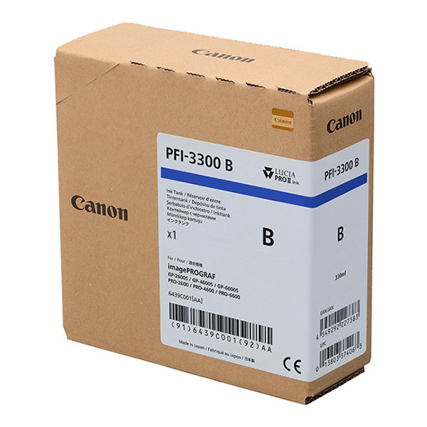 Canon PFI-3300B cartouche d'encre haute capacité (d'origine) - bleu 6439C001 010570 - 1