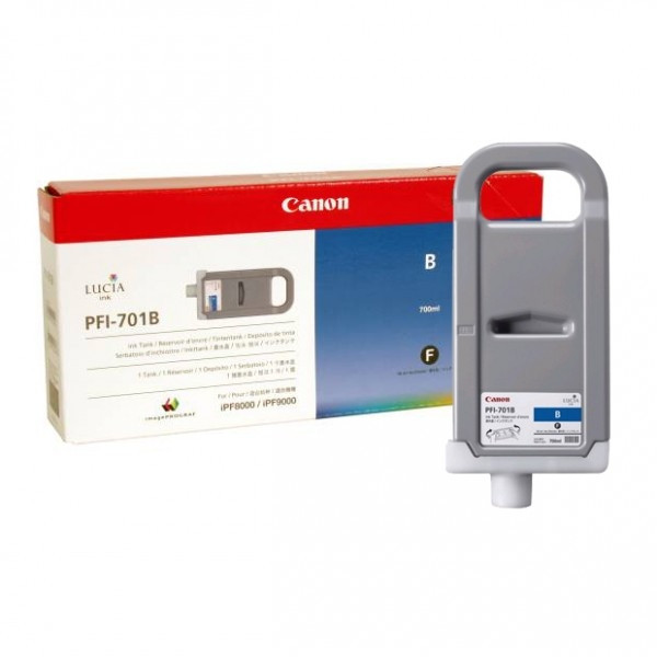 Canon PFI-701B cartouche d'encre bleue (d'origine) 0908B001 018322 - 1