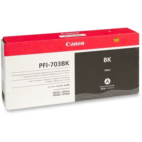 Canon PFI-703BK cartouche d'encre haute capacité (d'origine) - noir 2963B001 018384 - 1