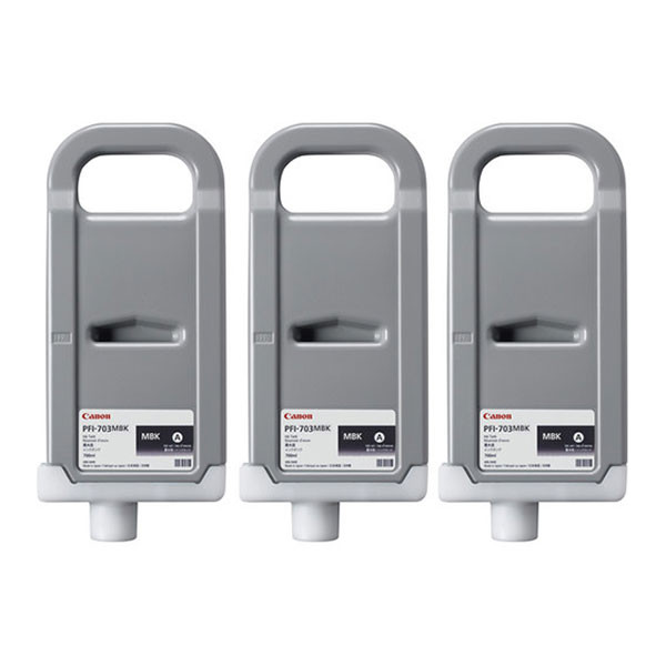Canon PFI-703MBK pack de 3 cartouches d'encre haute capacité (d'origine) - noir mat 2962B003 018383 - 1