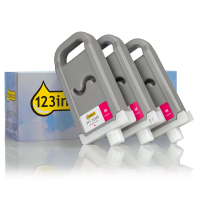 Canon PFI-703M pack de 3 cartouches d'encre haute capacité (marque 123encre) - magenta 2965B003C 132098