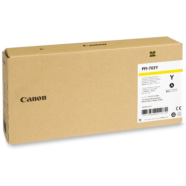 Canon PFI-703Y cartouche d'encre haute capacité (d'origine) - jaune 2966B001 018390 - 1