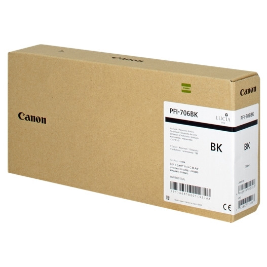 Canon PFI-706BK cartouche d'encre noire haute capacité (d'origine) 6681B001 902200 - 1