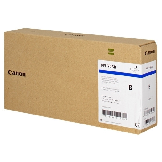 Canon PFI-706B cartouche d'encre bleue haute capacité (d'origine) 6689B001 018896 - 1