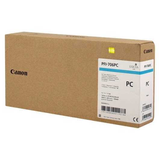 Canon PFI-706PC cartouche d'encre cyan photo haute capacité (d'origine) 6685B001 018884 - 1