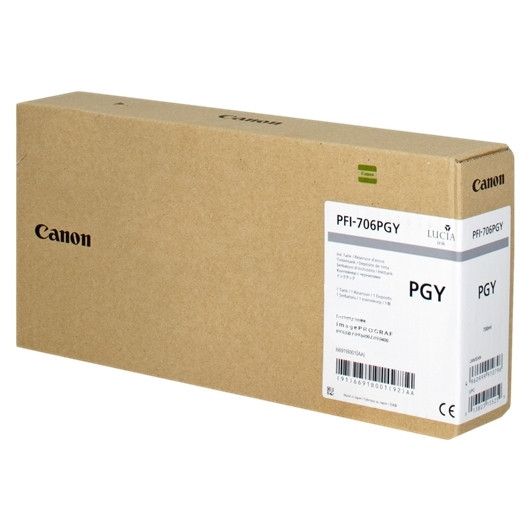 Canon PFI-706PGY cartouche d'encre grise photo haute capacité (d'origine) 6691B001 018890 - 1