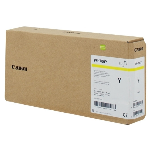 Canon PFI-706Y cartouche d'encre jaune haute capacité (d'origine) 6684B001 018882 - 1