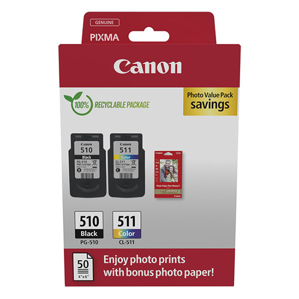 Canon PG-510/CL-511 pack avantageux photo (d'origine) 2970B017 132284 - 1