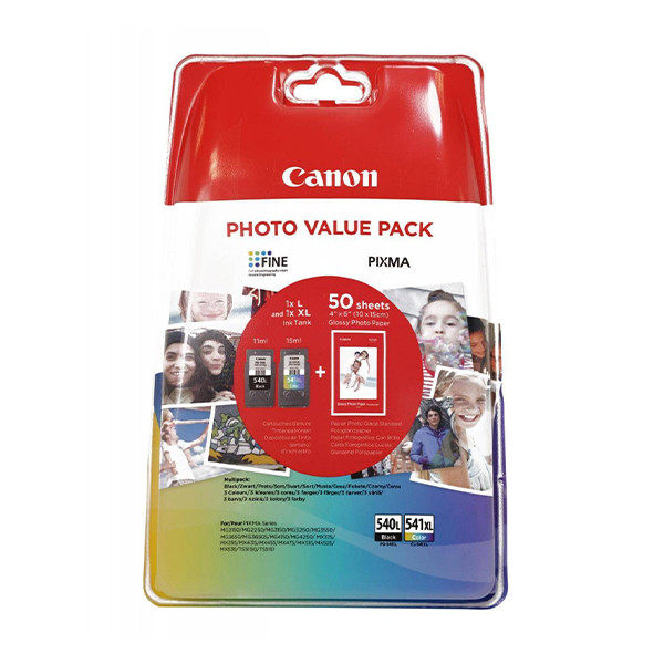 Canon PG-540L/CL-541XL photo value pack (d'origine) 5224B005 5224B007 5224B012 5224B013 018588 - 1