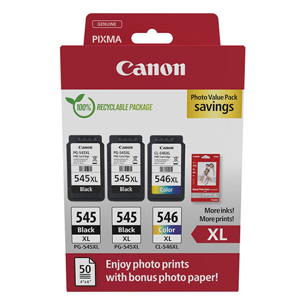 Canon PG-545XLx2/CL-546XL pack avantageux photo (d'origine) 8286B015 132266 - 1