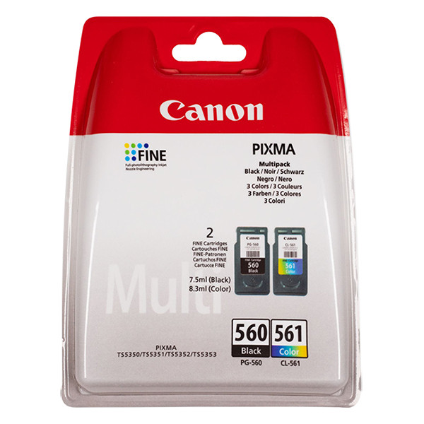 Canon PG-560 / CL-561 multipack noir et couleur (d'origine) 3713C005 3713C006 010196 - 1