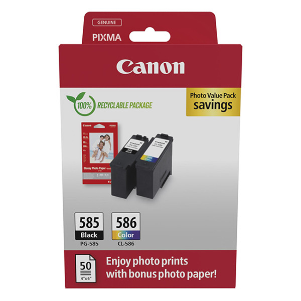 Canon PG-585 / CL-586 pack avantageux photo (d'origine) 6205C004 017676 - 1