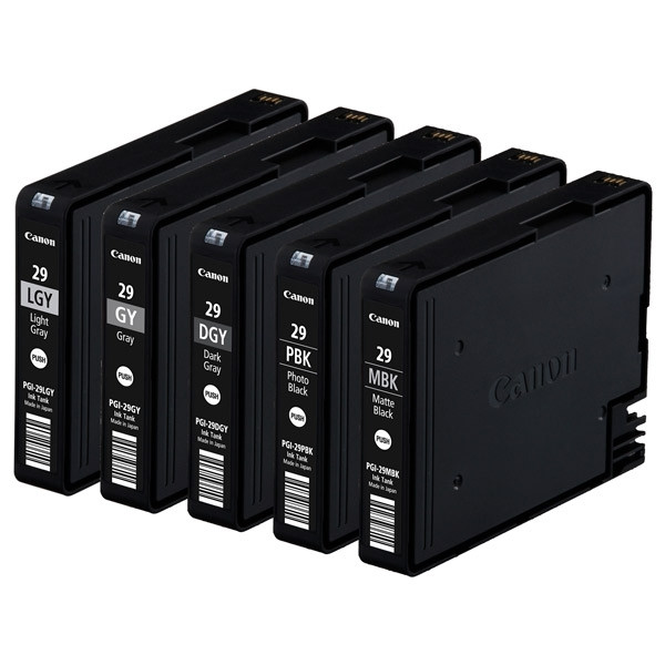 Canon PGI-29 multipack MBK/PBK/DGY/GY/LGY (d'origine) 4868B005 018760 - 1