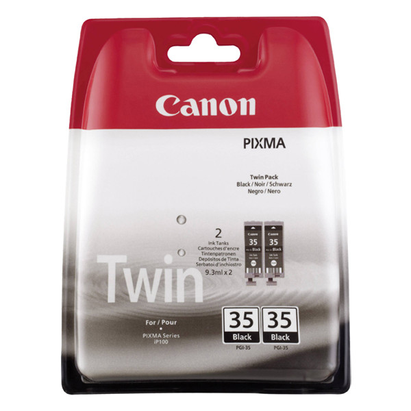Canon PGI-35BK twin pack cartouche d'encre - noir (d'origine) 1509B012 1509B029 651017 - 1
