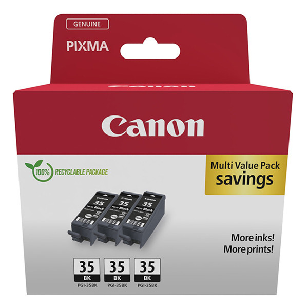 Canon PGI-35 pack triple de cartouches (d'origine) - noir 1509B028 132282 - 1