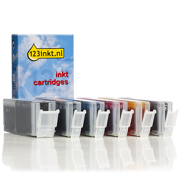 Canon PGI-550PGBK XL / CLI-551XL Offre: 2 noirs + 4 couleurs (marque 123encre) 6431B001C 6443B001C 6444B001C 6445B001C 6446B001C 127158 - 1