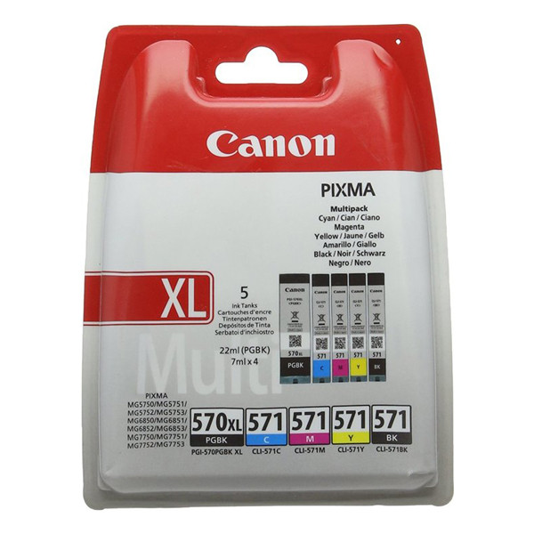 Canon PGI-570XL/CLI-571 multipack (d'origine) 0318C004 010190 - 1