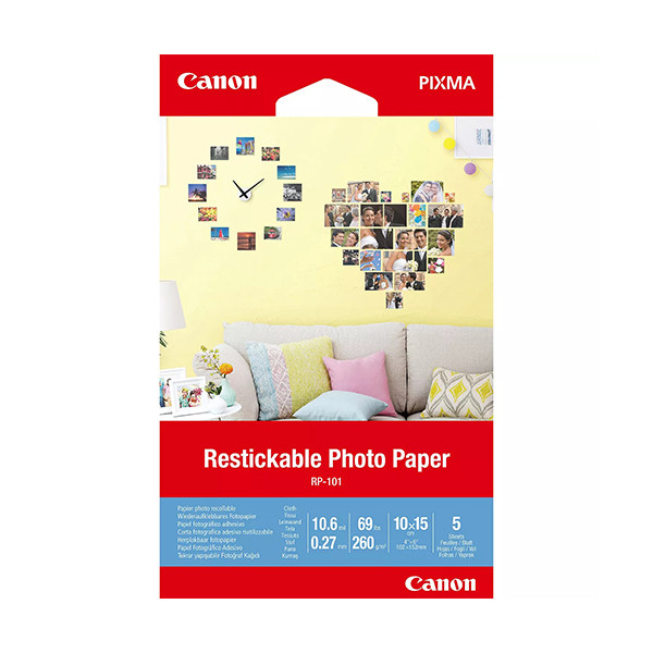 Canon RP-101 autocollants photo amovibles 260 g/m² 10 x 15 cm (5 feuilles) 3635C002 154054 - 1