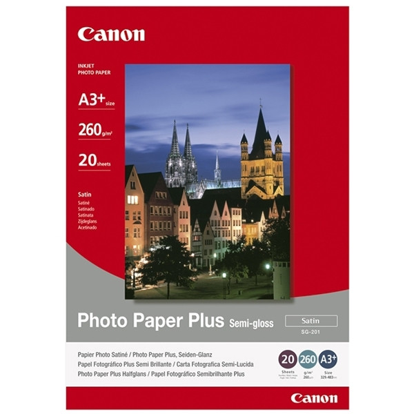 Canon SG-201 Plus papier photo semi-brillant 260 g/m² A3 (20 feuilles) 1686B026 150364 - 1