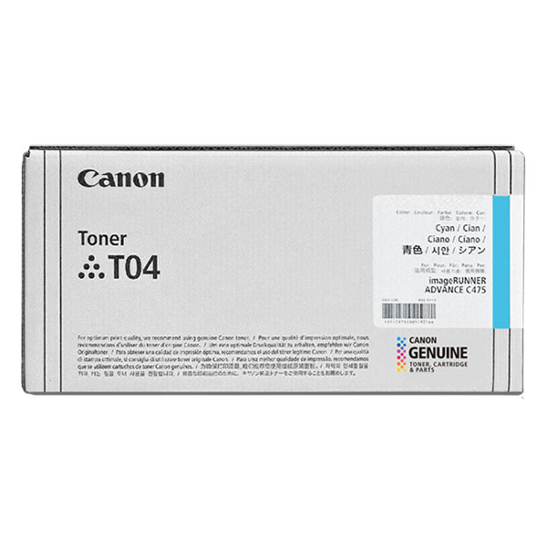 Canon T04 toner (d'origine) - cyan 2979C001 017520 - 1