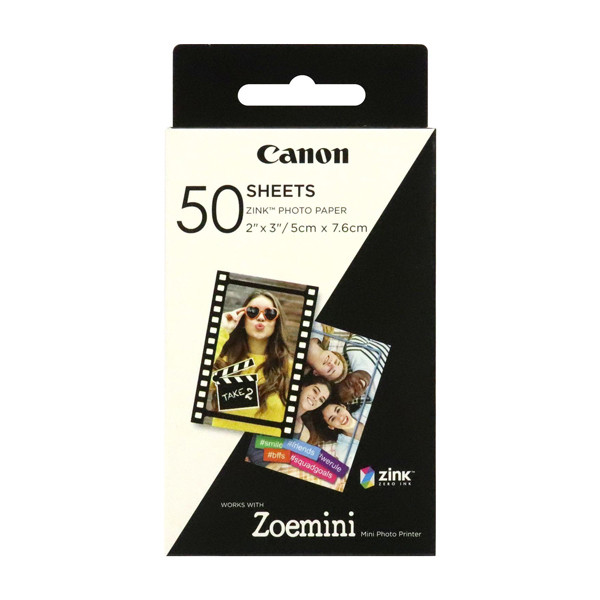 Canon ZINK papier photo autocollant 5 x 7,6 cm (50 feuilles) 3215C002 154035 - 1