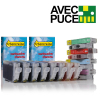Canon offre: 2 x série CLI-8 avec puce (noir + 7 couleurs) (marque 123encre)