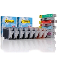 Canon offre : 2 x série CLI-8 sans puce (noir + 7 couleurs) (marque 123encre) 0620B001C 0621B001C 0622B001C 0623B001C 0624B001C 120845