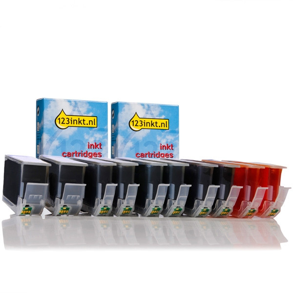 Canon offre : 2x PGI-7BK + 2x PGI-9PBK/C/M/Y avec puce (2x noir + 3x couleur) (marque 123encre) 1034B001C 1035B001C 1036B001C 1037B001C 2444B001C 127118 - 1