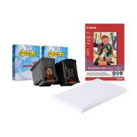 Canon offre : Canon PG-560 / CL-561 noir + couleur (marque 123encre) + Canon GP-501 papier photo brillant  120866