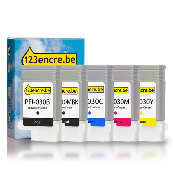 Canon offre : PFI-030 / PFI-031 MBK, BK, C, M, Y 2 noir + 3 couleurs 130761 - 1