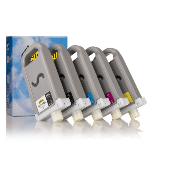 Canon offre : PFI-110 / PFI-111 MBK, BK, C, M, Y 2 noir + 3 couleurs (marque 123encre)  130758 - 1