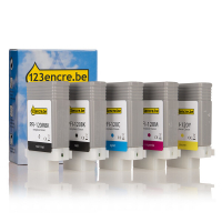 Canon offre : PFI-120 MBK, BK, C, M, Y - 2 noir + 3 couleurs (marque 123encre) 130714