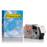 Casio XR-24XRD ruban 24 mm (marque 123encre) - blanc sur rouge 056392