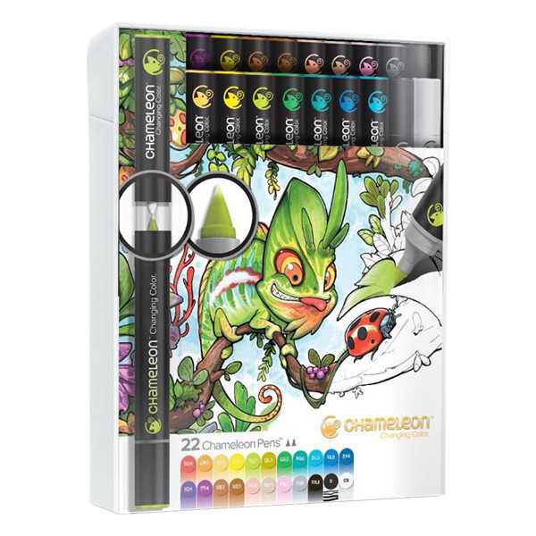 Chameleon Color & Blending System Deluxe ensemble de marqueurs peinture (22 marqueurs avec 22 color tops) 792109 CT2201 400909 - 1
