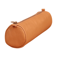 Clairefontaine Age grande trousse ronde en cuir - marron clair 77017C 250459