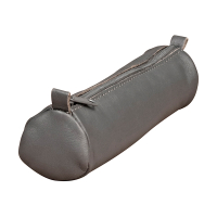Clairefontaine Age petite trousse ronde en cuir - gris 77034C 250464