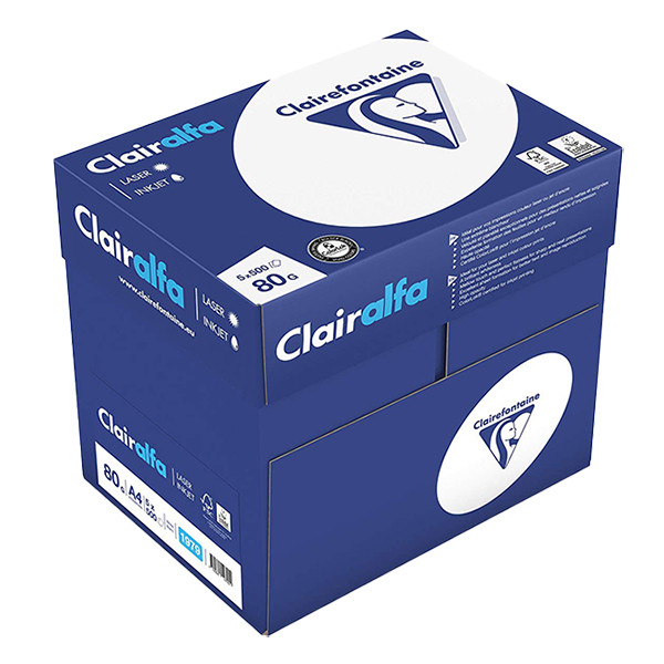 Clairefontaine Clairalfa papier 1 boîte de 2500 feuilles A4 - 80 g/m² 250398 - 1