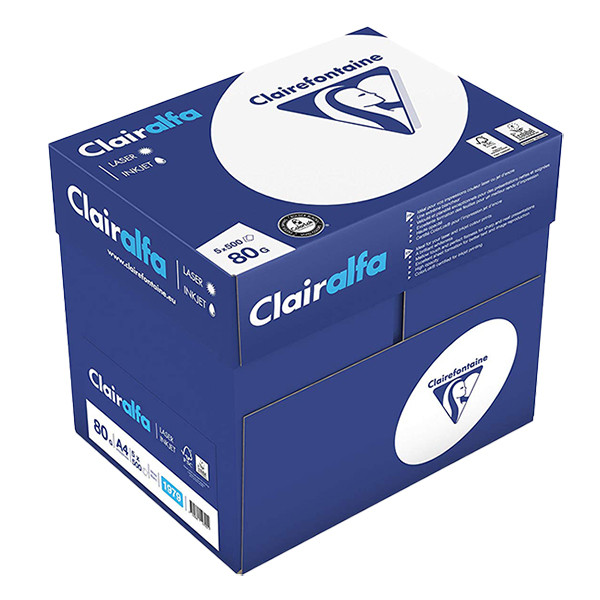 Clairefontaine Clairalfa papier 1 boîte de 2500 feuilles A4 - 80 g/m²  Clairefontaine