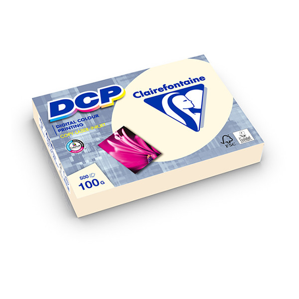 Clairefontaine DCP papier couleur 100 g/m² A4 (500 feuilles) - ivoire 250381 - 1